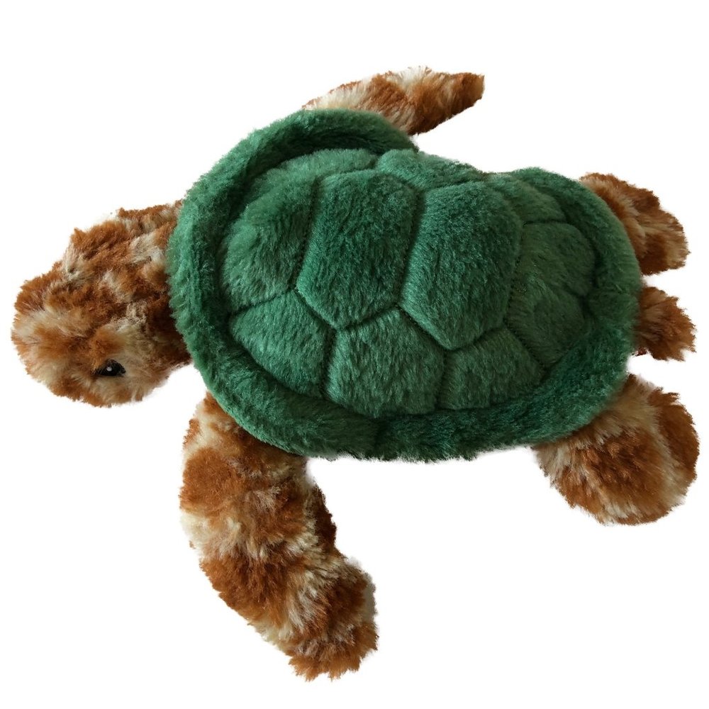 Wild Republic Turtle Plush Brown Green Sea Life Ocean Marine Life 8"